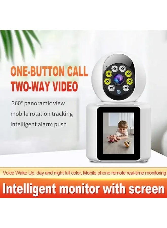 GLEVAR indoor security camera – two‑way audio & tracking – 360° panoramic rotation, motion alerts, night vision clarity, perfect for pet care and home surveillance - Image 2